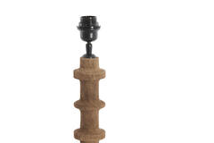 Lamp base Ø16x45 cm CECILY wood matt grey-brown