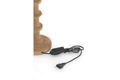 Lamp base Ø16x45 cm CECILY wood matt grey-brown