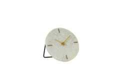 Klok Ø15 cm MORENO marmer wit