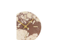 Clock Ø15 cm JENAY marble burgundy-cream