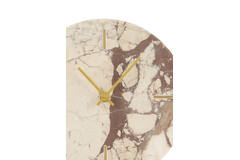 Clock Ø20 cm JENAY marble burgundy-cream