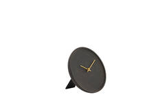 Klok Ø20 cm VETI mango hout bruin+goud
