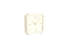 Klok 20,5x6x20,5 cm PABLIA marmer wit