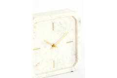 Klok 20,5x6x20,5 cm PABLIA marmer wit