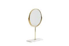 Spiegel op voet 24x9x40,5 cm RIESCO marmer wit-goud