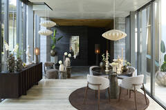 Spiegel 77x3x183 cm RINCON helder glas+mat zwart