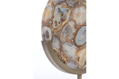 Ornament on base 25x10x35 cm GOUYA yellow agate+antiq bronz