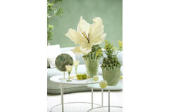 Ornament on base 25x10x35 cm GOUYA green agate+cream