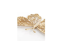 Ornament 26x16x3 cm BUTTERFLY glanzend goud