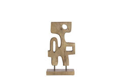 Ornament on base 20x9,5x38,5 cm SALA wood grey-dark brown