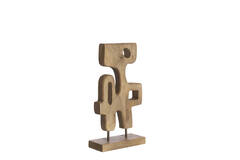 Ornament on base 20x9,5x38,5 cm SALA wood grey-dark brown