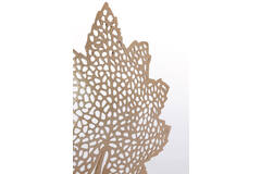 Ornament on base 28x8x35 cm LEAF gold+marble white