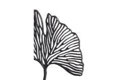 Ornament op voet 36x6x39 cm LEAF mat zwart