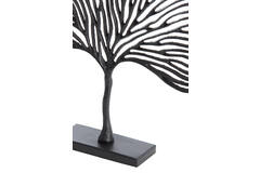 Ornament op voet 36x6x39 cm LEAF mat zwart