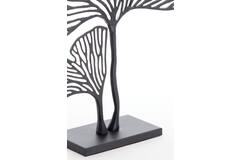 Ornament on base 36x10x48 cm LEAF matt black