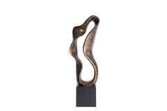 Ornament 21,5x15x69,5 cm NAJAC antiek brons+zwart