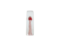 Ornament 6x6x18,5 cm JELLYFISH glas koraal