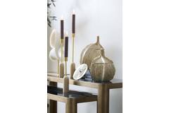 Deco box Ø21x27 cm SABARA glans zand