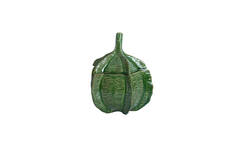 Deco box Ø21x27 cm SABARA glans groen