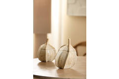 Deco box 21x20,5x31 cm SABARA glans zand