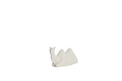Ornament 26x10x15 cm CAMEL ceramics matt cream