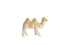 Ornament 31,5x11,5x24 cm CAMEL ceramics cream+olive green