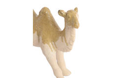 Ornament 31,5x11,5x24 cm CAMEL ceramics cream+olive green