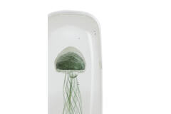 Ornament 5,5x5,5x13 cm JELLYFISH glass dark green
