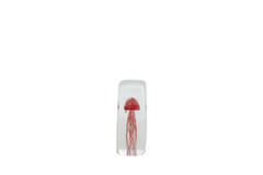 Ornament 5,5x5,5x13 cm JELLYFISH glass coral