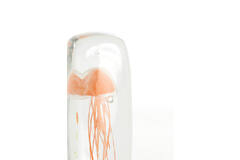 Ornament 5,5x5,5x13 cm JELLYFISH glass orange