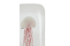 Ornament 5,5x5,5x13 cm JELLYFISH glas licht roze