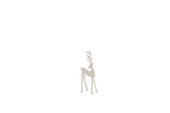 Ornament 10x6,5x25,5 cm DEER white+grey