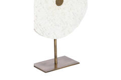 Ornament on base 35x12x50 cm YVO marble white+antique bronze