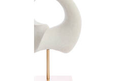 Ornament op voet 34x18x43 cm VODICE crème+antiek brons