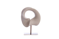 Ornament on base 34x18x43 cm VODICE taupe+dark bronze