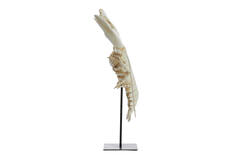 Ornament op voet 25x14x56,5 cm LOBSTER gebroken wit