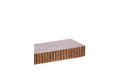 Wandplank 40x20x7 cm GATURA hout donker bruin