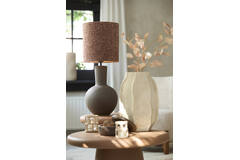 Lamp base Ø28,5x52 cm ULLOA ceramics matt dark brown