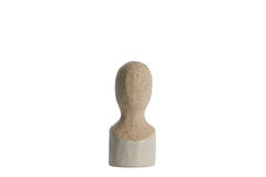 Ornament 9,5x8,5x20,5 cm BATTUDA ceramics matt cream