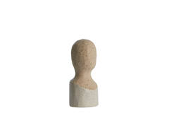 Ornament 9,5x8,5x20,5 cm BATTUDA ceramics matt cream
