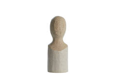 Ornament 9,5x8,5x25,5 cm BATTUDA ceramics matt cream