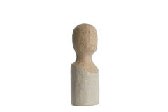 Ornament 9,5x8,5x25,5 cm BATTUDA ceramics matt cream