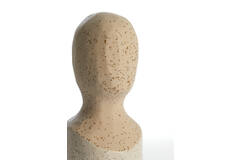 Ornament 9,5x8,5x25,5 cm BATTUDA ceramics matt cream