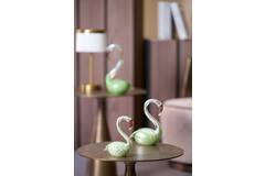 Ornament 12x7x17 cm SWAN glass green
