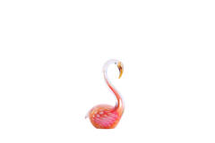 Ornament 12x7x17 cm SWAN glass orange