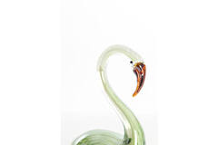 Ornament 13x8x20 cm SWAN glass green