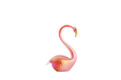 Ornament 13x8x20 cm SWAN glass orange