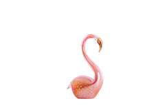 Ornament 13x8x20 cm SWAN glass orange