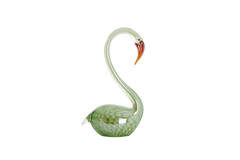 Ornament 17x9,5x29 cm SWAN glas groen