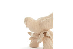 Ornament 21,5x17x35 cm BIRD ceramics matt cream